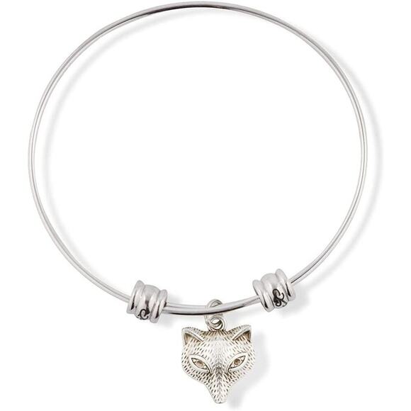 Dave The Bunny Jewelry - Fox Head Foxy Animal Nature Wildlife Charm Bangle